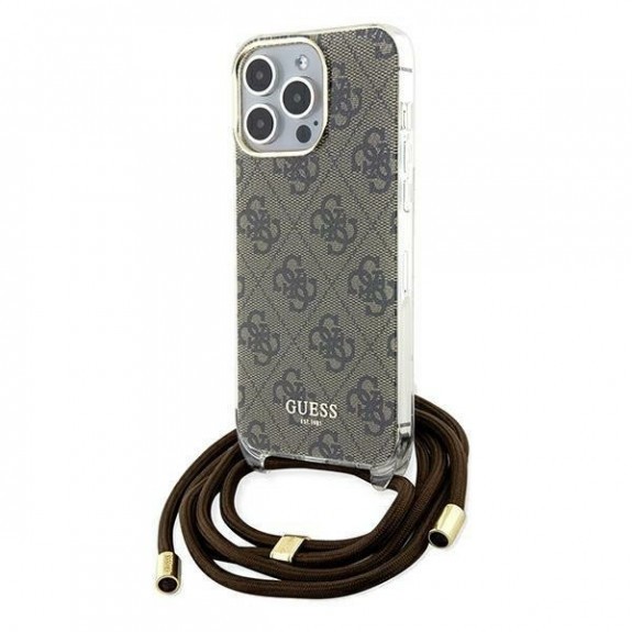 Coque Guess Avec Anneaux 4G Print Et Cordon Nylon