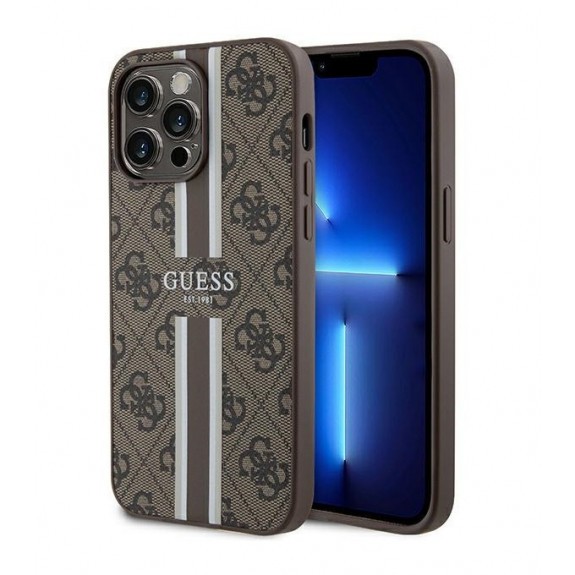 Coque Guess 4G Printed Stripes Magsafe