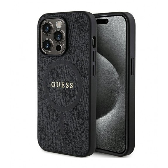 Coque Guess 4G Collection Leather Metal Logo Magsafe