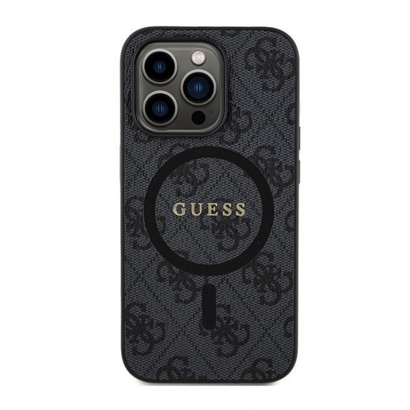 Coque Guess 4G Collection Leather Metal Logo Magsafe