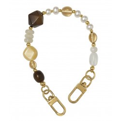 Bracelet Métal Doré Et Perle