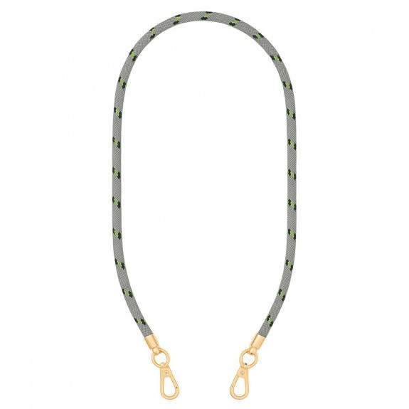 Cordon Nylon Tri Avec Mousquetons Dorés - 8 mm