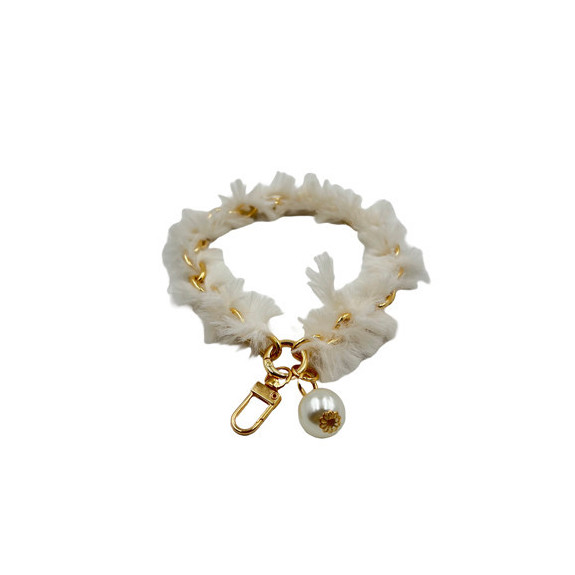 Bracelet Métal Doré Pompon
