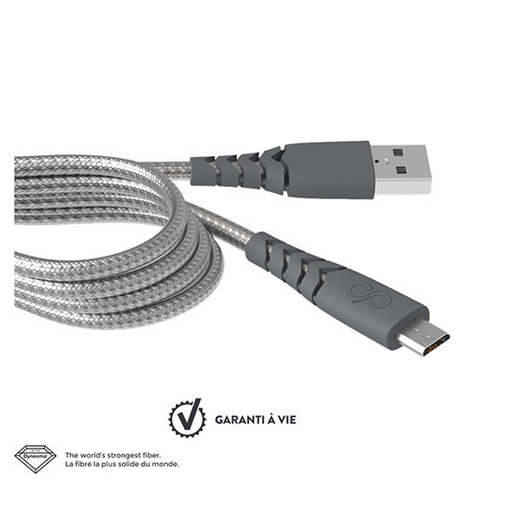 Câble de charge renforcé Micro USB 2m Force Power Câble de charge renforcé Micro USB 2m Force Power