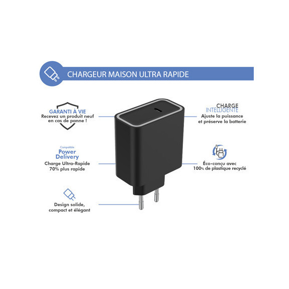 Chargeur 1 Port USB-C - 45W Chargeur 1 Port USB-C - 45W