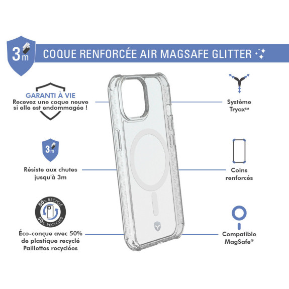 Coque Renforcée Air Magsafe Glitter