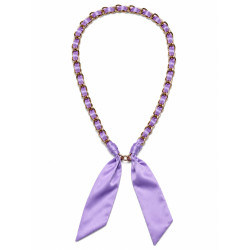 Chaine Métal Doré Et Foulard