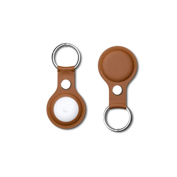 Protection Cuir AirTag Avec Mousqueton