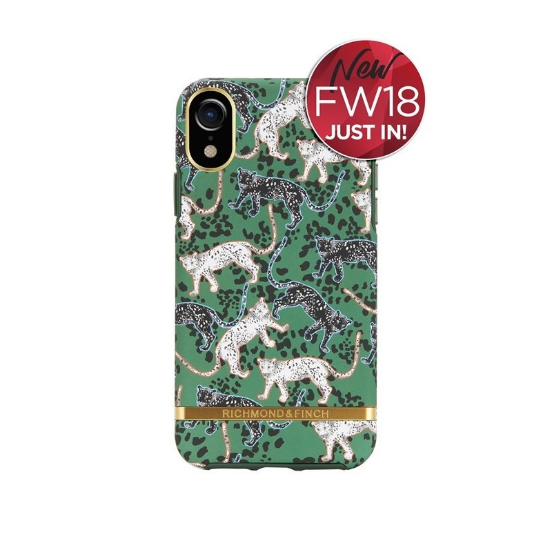 Coque de protection pour smartphone Richmond Finch Green Leopard