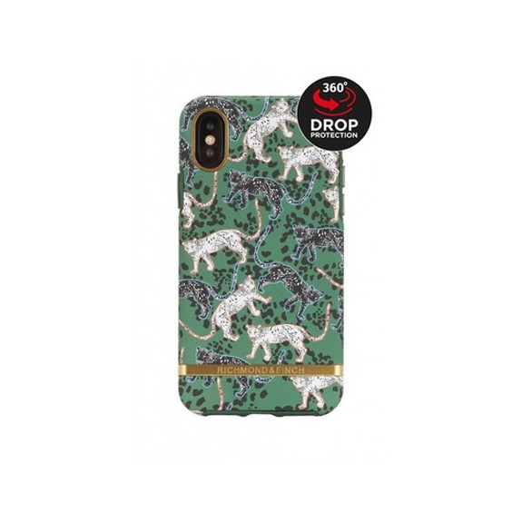 Coque de protection pour smartphone Richmond & Finch Green Leopard