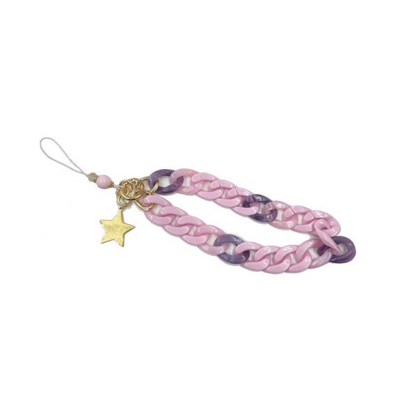 Bracelet Résine Bicolore Pendentif Etoile pour smartphone