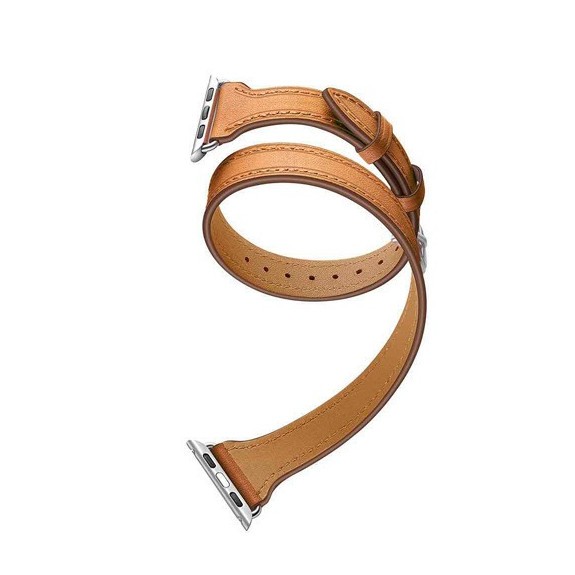 Bracelet Cuir Double Tour Apple Watch - 42/44/45/49 mm