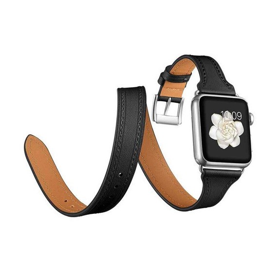 Bracelet Cuir Double Tour Apple Watch - 42/44/45/49 mm