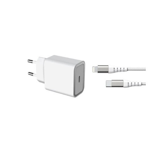 Chargeur 1 Port USB-C - 20W + Câble Lightning 1.2M