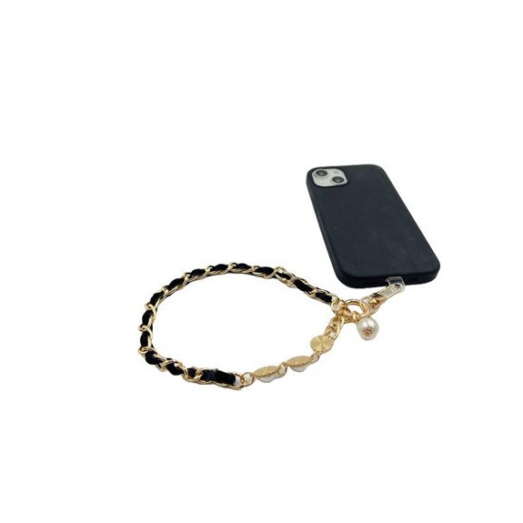 Bracelet Metal Doré Nylon Avec Perle