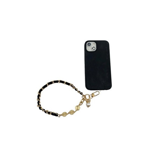 Bracelet Metal Doré Nylon Avec Perle