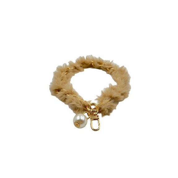 Bracelet Métal Doré Pompon