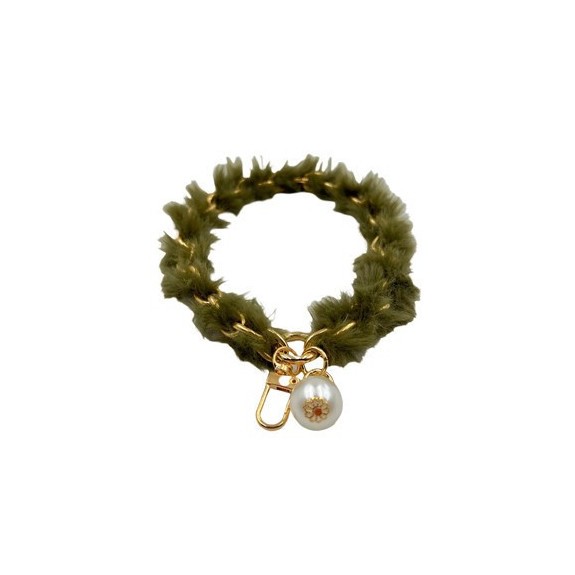 Bracelet Métal Doré Pompon