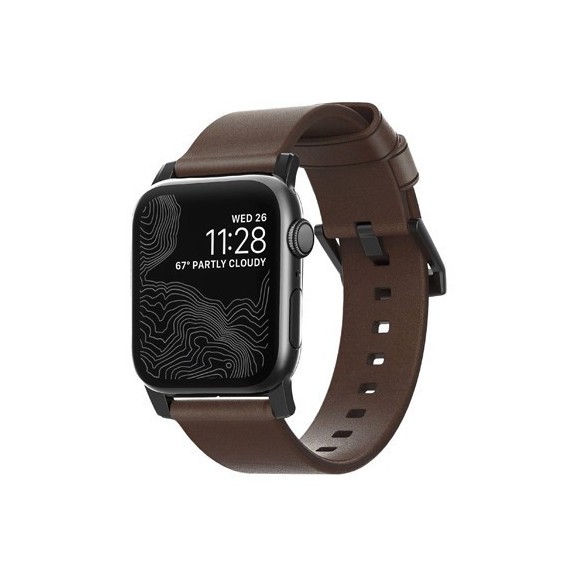 Bracelet Nomad Modern Fermoir Noir Apple Watch - 45 mm