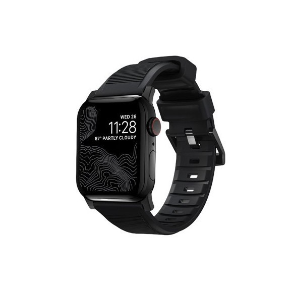Bracelet Nomad Rugged Fermoir Noir Apple Watch - 45 mm