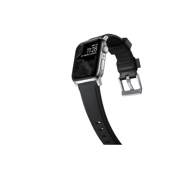Bracelet Nomad Rugged Fermoir Argent Apple Watch - 45 mm Bracelet Nomad Rugged Fermoir Argent Apple Watch - 45 mm