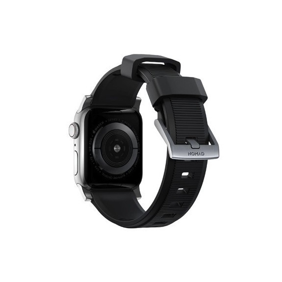 Bracelet Nomad Rugged Fermoir Argent Apple Watch - 45 mm Bracelet Nomad Rugged Fermoir Argent Apple Watch - 45 mm