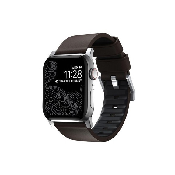 Bracelet Nomad Active Pro Fermoir Argent Apple Watch - 45 mm