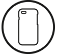 <h5>Coque transparente</h5>Une coque arrière transparente pour laisser apparaître le design de votre smartphone}
