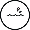 <h5>Waterproof</h5><div>Conçus en respectant la norme IPX7 pour vous accompagner sous l’eau</div>}