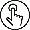 <h5>Commandes tactiles</h5><div>Des boutons pour contrôler facilement le son (lecture, pause, volume, ordre des pistes…) et vos appels</div>}